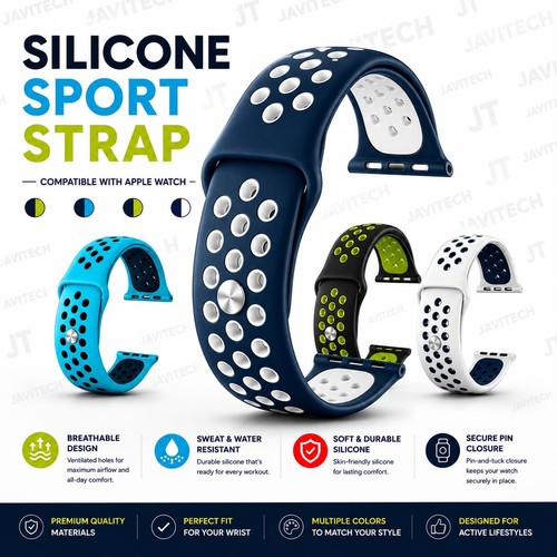 Silicone sport band for apple - silicone,